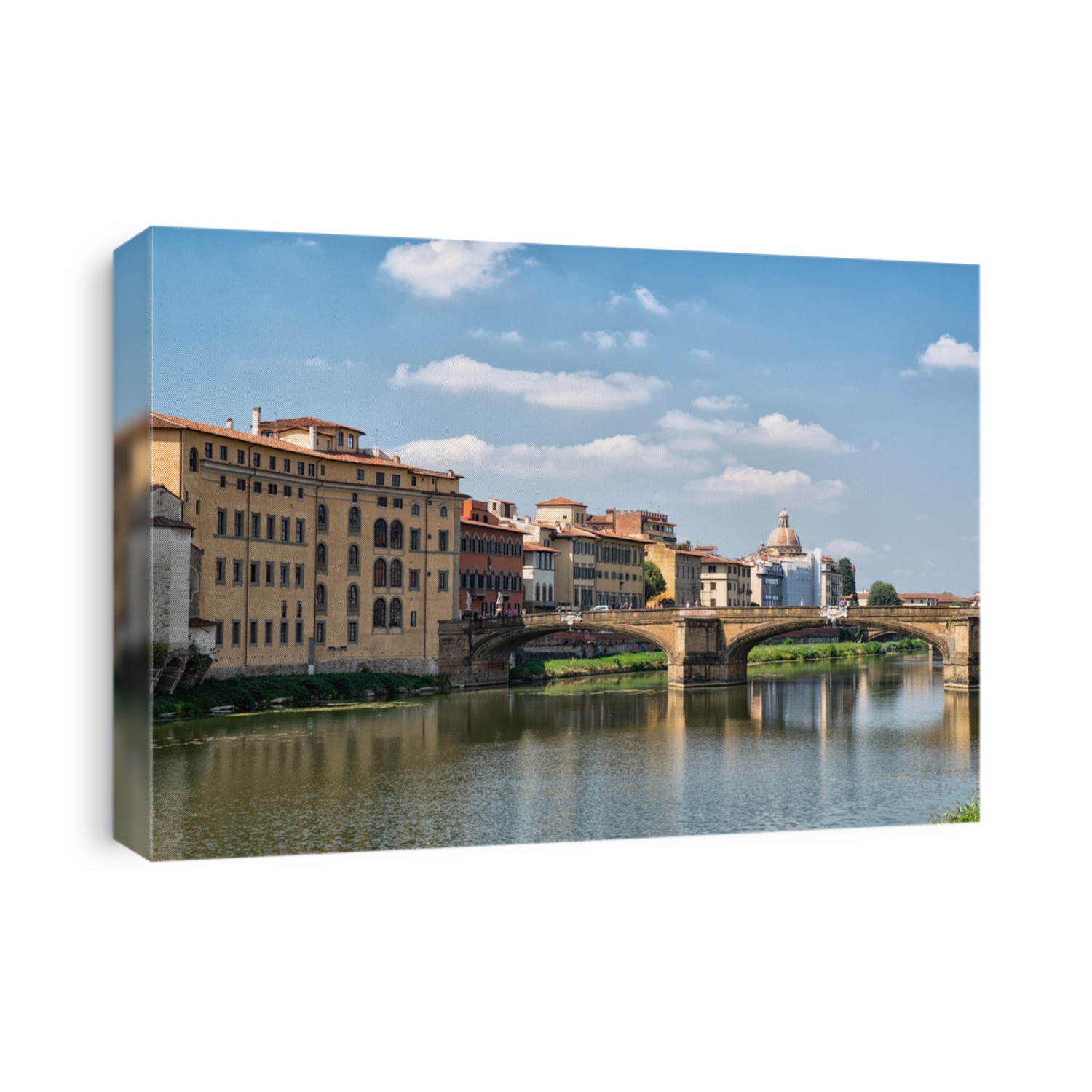 travel to Italy - Arno River with Ponte alla Carraia bridge in Florence city