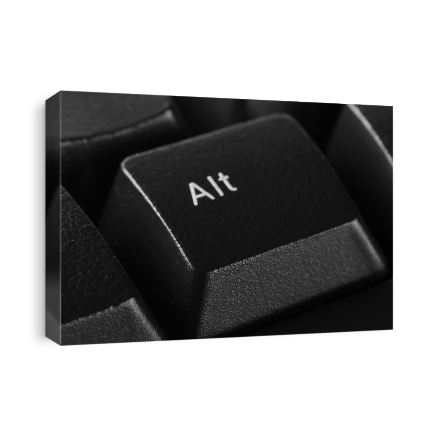 Alt option symbol keyboard key button  background and texture, side view