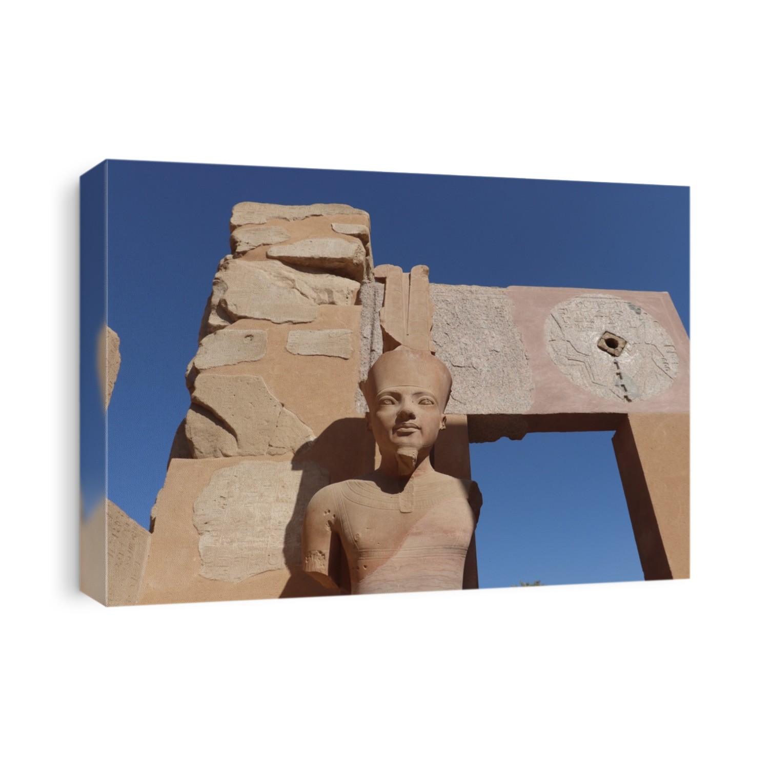  Statue of ancient egyptian god Amun Ra at Karnak temple